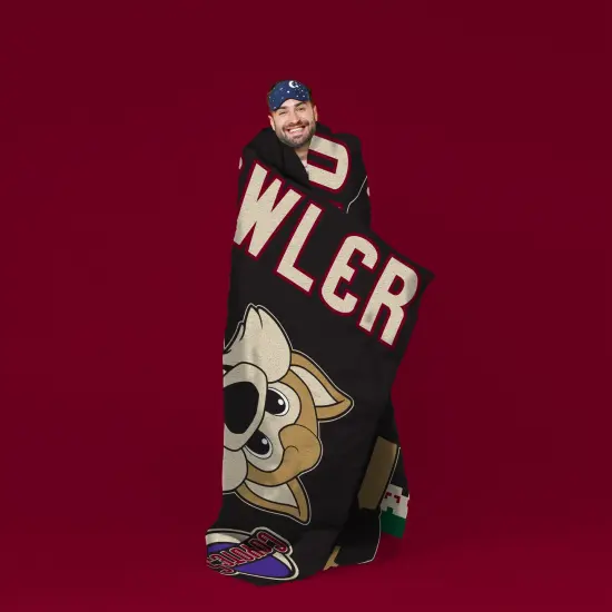 Sleep Squad Arizona Coyotes Howler Mascot 60&rdquo; x 80&rdquo; Raschel Plush Hockey Blanket {5}