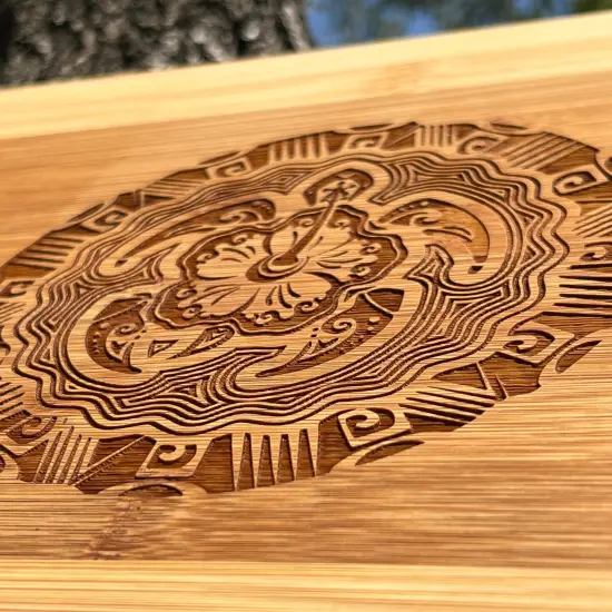 Hawaiin Turtle Cutting Board 14''x9.5''x.5'' Bamboo {6}