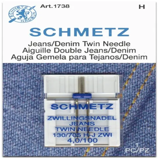 Schmetz Denim Twin Machine Needles-Size 4.0/100 1/Pkg {1}