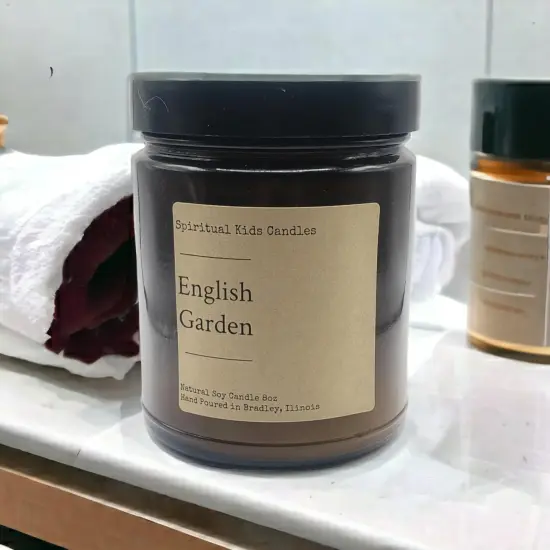 English Garden Soy Candle 8oz 35-40 Hours Poured with All Natural Soy wax and Fragrant/Essential Oils! | Floral Candle {2}