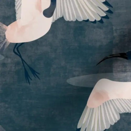 Various Fabrics by the Yard or Fat Quarter Australian Ibis Weathered Look Denim Blue Distressed Wildlife Custom Printed Fabric by Spoonflower {7}