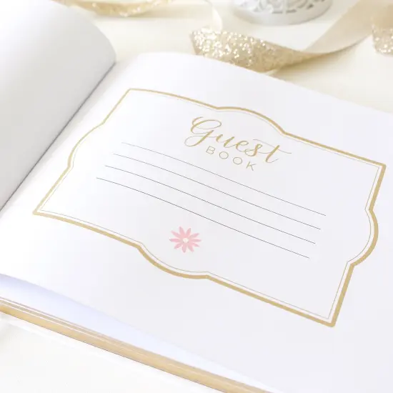 bloom daily planners Guest Book, 7" x 9", Gold Floral {1}
