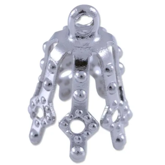 JewelrySupply Bell Caps Jewelry Findings - 12mm Silver Color (10-Pcs) {1}