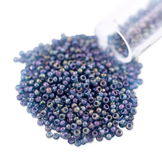 Miyuki Round Rocaille Seed Bead 15/0 Gold Luster Dark Blue {1}