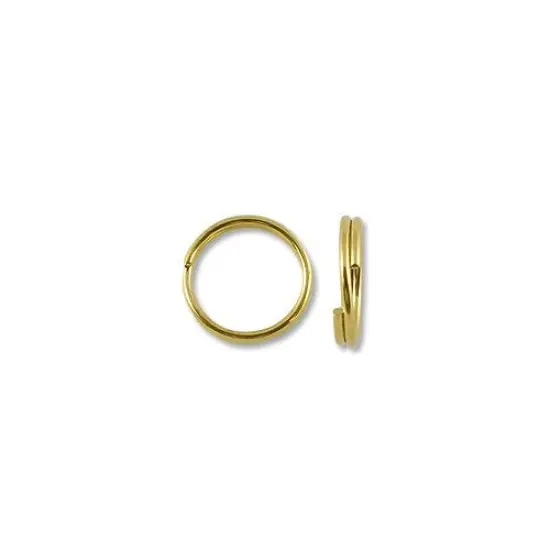 JewelrySupply Split Ring 9mm Gold Plated (10-Pcs) {2}