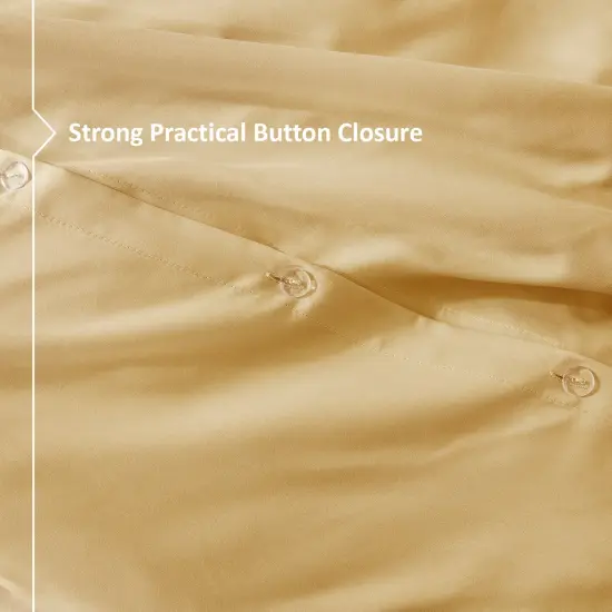 Nestl Double Brushed Microfiber Duvet Cover Set Camel Gold {6}