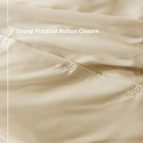 Nestl Double Brushed Microfiber Duvet Cover Set Beige Cream {6}