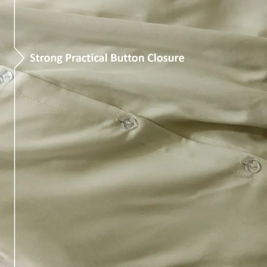 Nestl Double Brushed Microfiber Duvet Cover Set Sage Green {6}