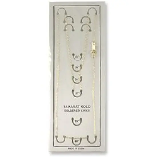 JewelrySupply Cable Chain .80mm 14k Solid Yellow Gold 18" {2}