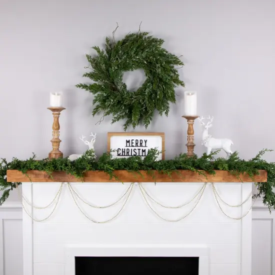 Northlight Lame Beaded Christmas Garland - 15' x .25" - Gold - Unlit {5}