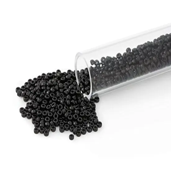 Miyuki Round Rocaille Seed Bead 15/0 Opaque Black {1}