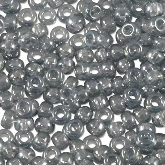 Miyuki Round Rocaille Seed Bead 11/0 Transparent Luster Grey {6}
