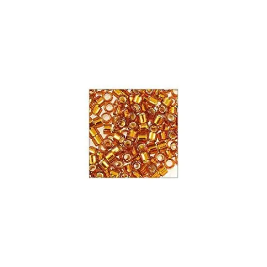 Miyuki Delica Seed Bead 11/0 Silver Lined Amber {5}