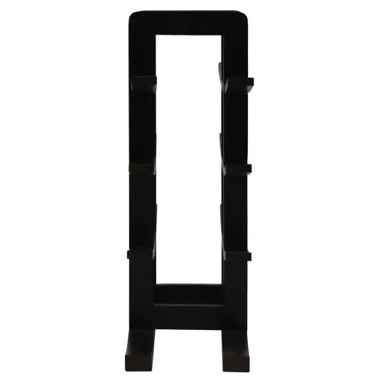 Oceanstar 12-Bottle Dark Espresso Bamboo Wine Rack Black {5}