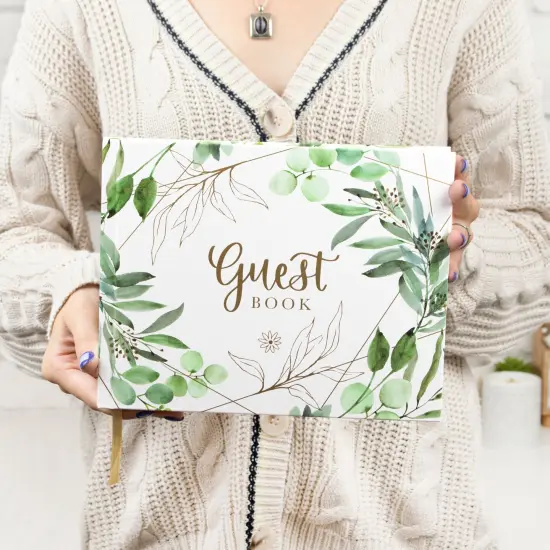 bloom daily planners Guest Book, 7" x 9", Eucalyptus {1}