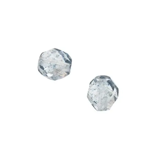 Blue Luster Czech Fire Polished Rounds 6mm (Package of 10) {2}