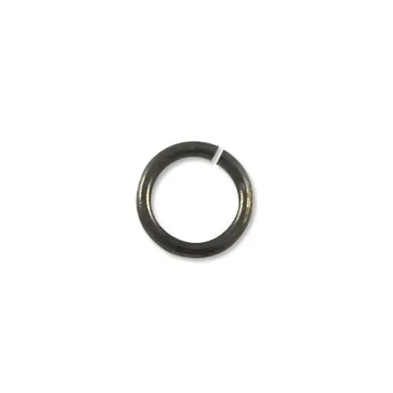 JewelrySupply Jump Ring - Open 7.5mm Gun Metal Plated (50-Pcs) {1}