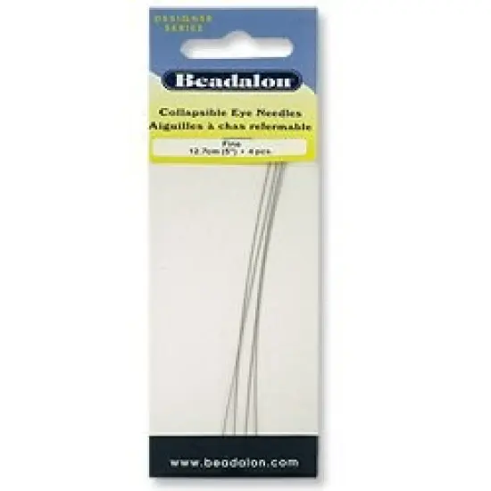 Collapsible Eye Long Beading Needles Fine (4-Pcs) {1}