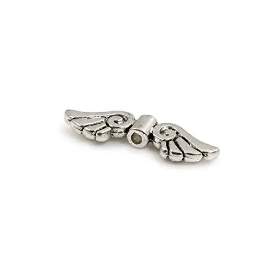 Angel Wing Pewter Bead 26x8mm (Package of 10) {2}