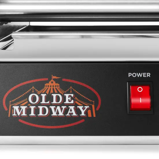 Olde Midway Electric Hot Dog Rollers with Cover, Commercial Grade Grill Cooker Machines {6}