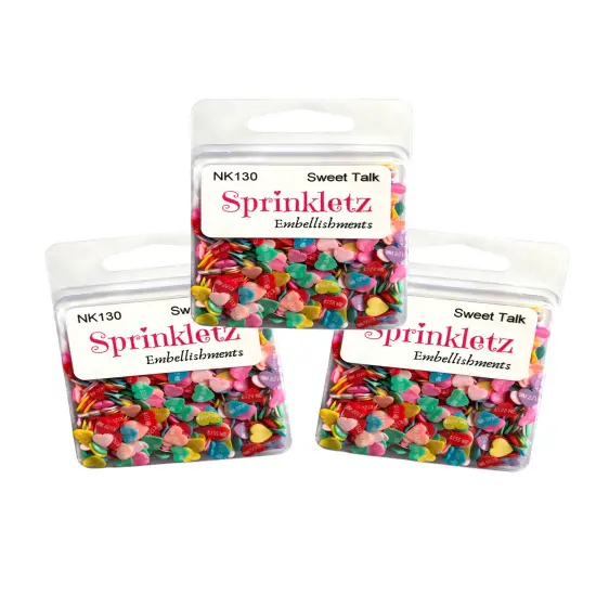 Buttons Galore Colorful Polymer Clay Embellishments for Craft Scrapbooks Cardmaking (Sweet Talk, 1,800 Pieces - 36 Grams) {1}