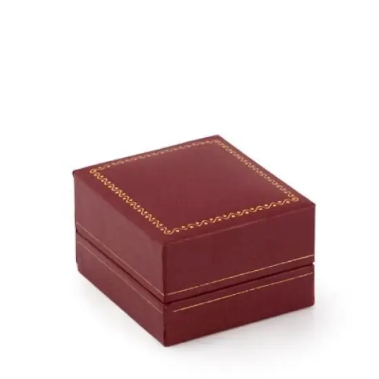 JewelrySupply Cartier Style Stud Earring Box Red Leatherette {2}