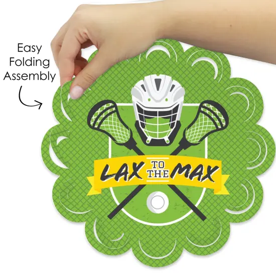 Big Dot of Happiness Lax to the Max Lacrosse Party Round Table Decorations Paper Chargers Place Setting For 12 {6}