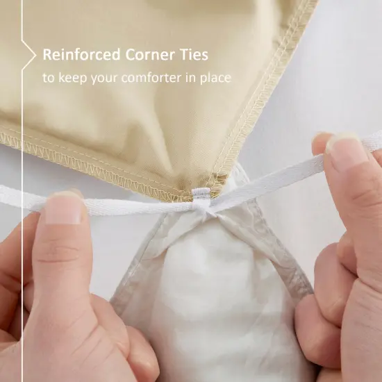 Nestl Double Brushed Microfiber Duvet Cover Set Beige Cream {5}