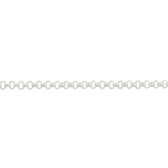 JewelrySupply Rolo Link Chain 2mm Silver Plated (Foot) {1}
