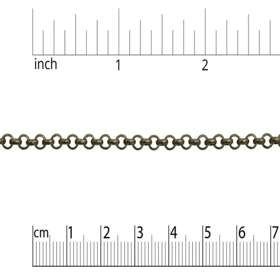 JewelrySupply 3.5mm Antique Brass Plated Rolo Chain (Priced per Foot) {2}