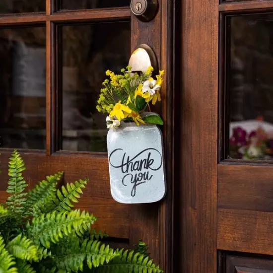 7 in. Unfinished Floral Mason Jar Base {5}