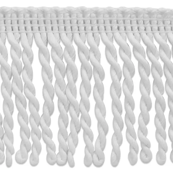 5 Yards of 3" Cotton Bullion Fringe Trim | 5 yard cut White {1}