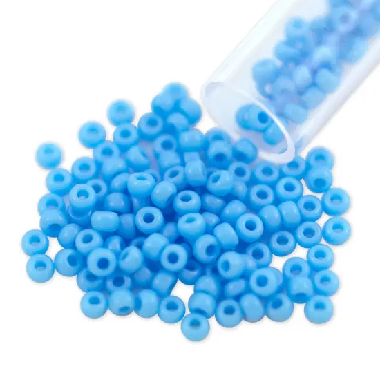 Miyuki Round Rocaille Seed Bead 8/0 Opaque Sky Blue {1}