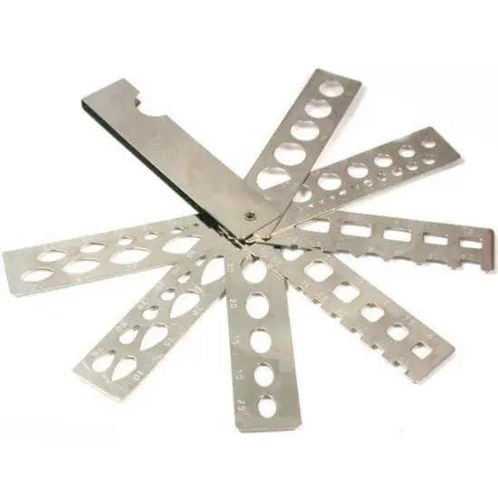 Gemologist Fan Gauge Diamond Gemstone Measuring Tool MM {1}