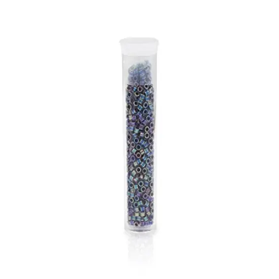 Miyuki Delica Seed Bead 11/0 Purple Iris AB Transparent {2}