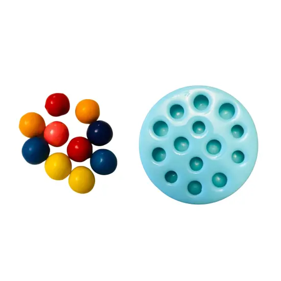 14pc Gum Balls Shape Silicone Mold| Candy Shaped Silicone Mold| Soap| Candle | Mold for Wax| Mold for Resin| Not Food Grade {2}