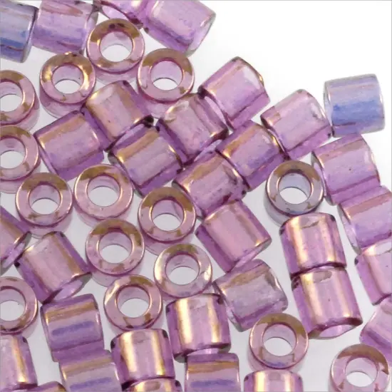 Miyuki Delica Seed Bead 8/0 Transparent Gold Luster Amethyst {3}