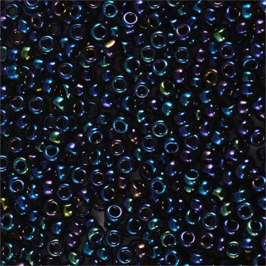 Miyuki Round Rocaille Seed Bead 15/0 Metallic Navy Blue {3}