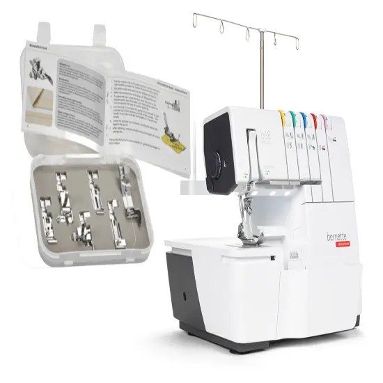 Bernette b68 Airlock Serger Machine With Foot Kit Bundle {1}