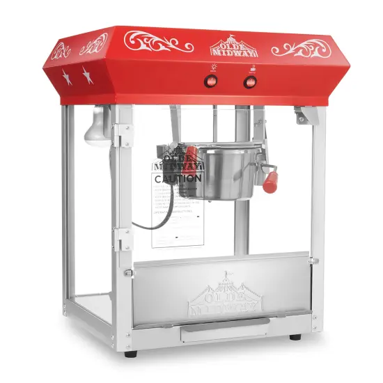 Olde Midway Bar Style Popcorn Machine Maker Popper with 6-Ounce Kettle {7}