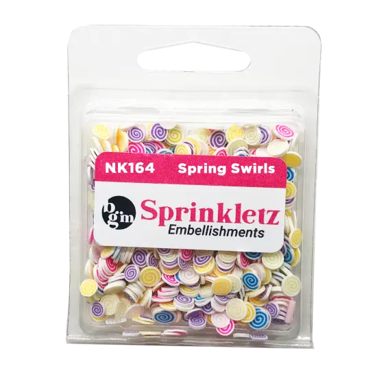 Buttons Galore Sprinkletz Embellishments for Crafts, Tiny Polymer Clay Shapes & Unique Designs - Spring Swirlz - 3 Pack {2}