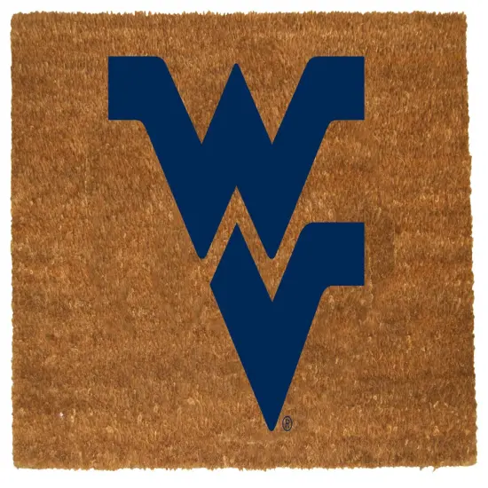 The Memory Company NCAA West Virginia Mountaineers Logo Rectangular Coir Door Mat 29.5" x 19.5" Brown {1}