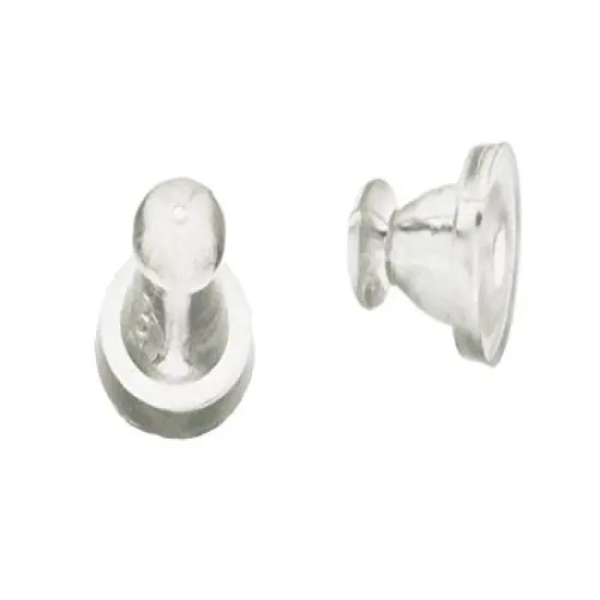 JewelrySupply Clear Rubber Earring Backs Clear (Package of 10) {1}