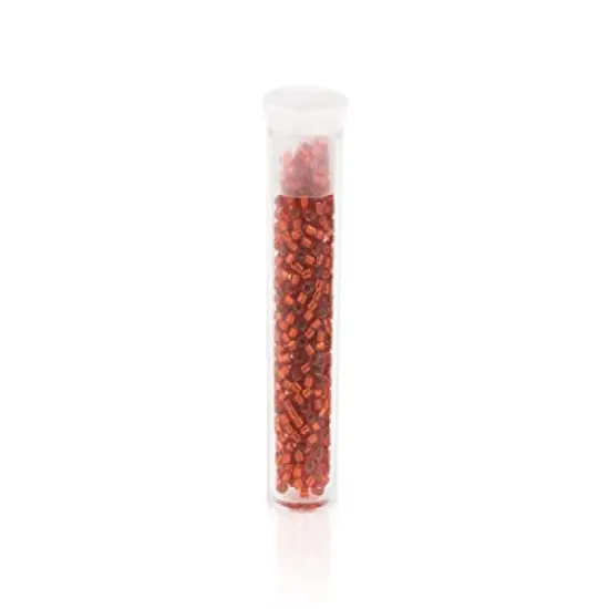 Miyuki Delica Seed Bead 11/0 Silver Lined Red Orange {2}