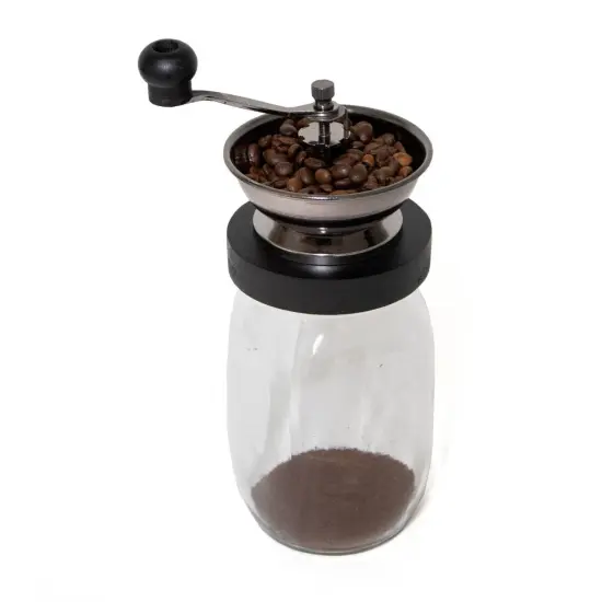Lehman's Manual Coffee Grinder with Mason Jar Grounds Storage, Comfortable Grip Quiet Smooth Non-Electric Hand Crank, Standard Grind {4}