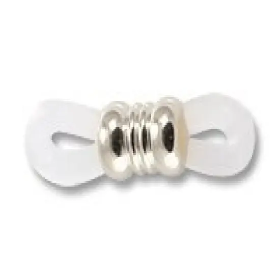 JewelrySupply Eye Glass Holder 20x5mm Silver Color (Package of 2) {1}