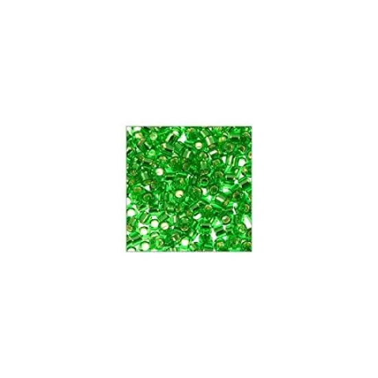 Miyuki Delica Seed Bead 11/0 Silver Lined Green {5}