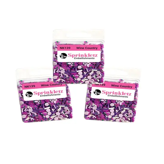 Buttons Galore Sprinkletz Embellishments for Crafts, Tiny Polymer Clay Shapes & Unique Designs - Wine Country- 3 Pack {1}