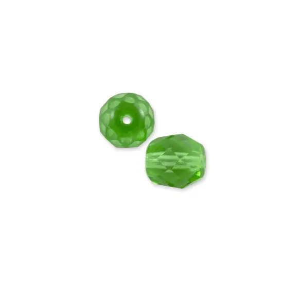 JewelrySupply Czech Fire Polished Glass Round Beads 4mm Peridot (Package of 50) {1}