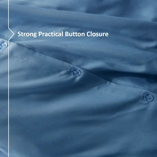 Nestl Double Brushed Microfiber Duvet Cover Set Blue Heaven {6}